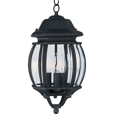 Maxim Lighting Crown Hill 3-Light 8" Wide Black Pendant Light 1036BK